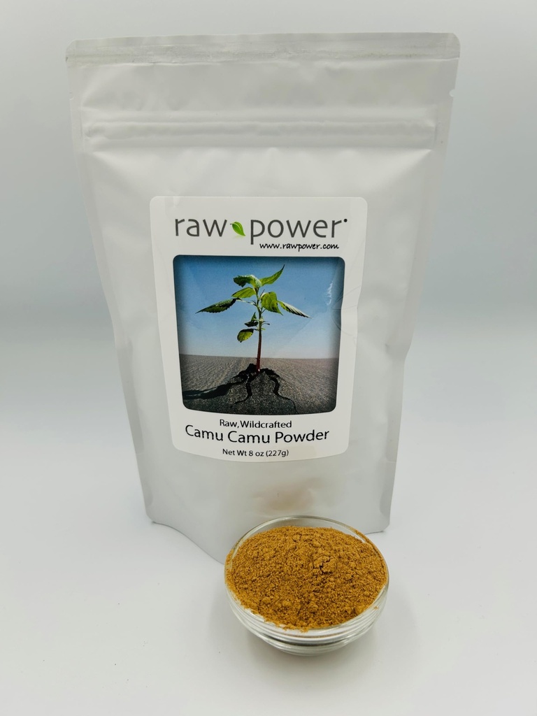 Surový Power Camu Camu Berry Powder, 8 oz (227g), surový, divoký, 100% čistý, non-GMO, organics