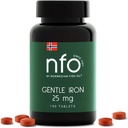NFO Gentle Iron [100 tablet] Norský high- Absorpční komplex železa s patentovanou ferrochel Chelated Iron, Gentle on The Stomach, Vegan- Friendly, Non- Constipating