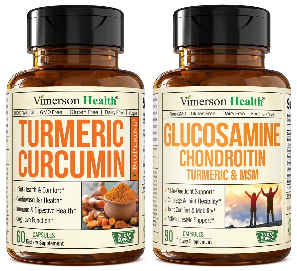 Kurkumin kurkumin s černým pepřem Extract & Glucosamine Chondroitin MSM společný doplněk podpory