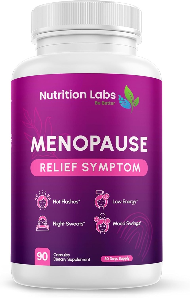 Menopauza Symptom Relief a Support Dodatek pro ženy, MAKTrek Technologie Klinicky osvědčené Vegan ingredience Poskytovat Menopauza Relief, Noční pocení & Hot Flash Relief, Drog- Free & Non- GMO. 90 CT