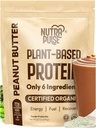Organický Vegan Protein Powder - arašídové máslo Flavor, Plant- based, gluten- Free, Non- GMO, Soy- Free, 20g protein per Serving, Ideální pro smoothies, Shakes, pečení, vaření (1 balení, 20 porcí)