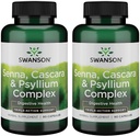 Swanson Senna Psyllium Cascara Complex GI Tract Regularity Support 90 Kapsle (2 balení)