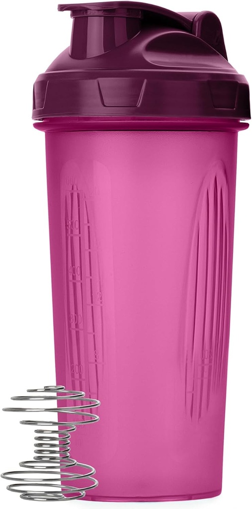 Pan Pen- Shaker Lahvičky pro proteinové směsi, 28 oz, 1 balení, Purple, Protein Shaker Lahvička s Wire Whisk Ball, Blender Lahvička