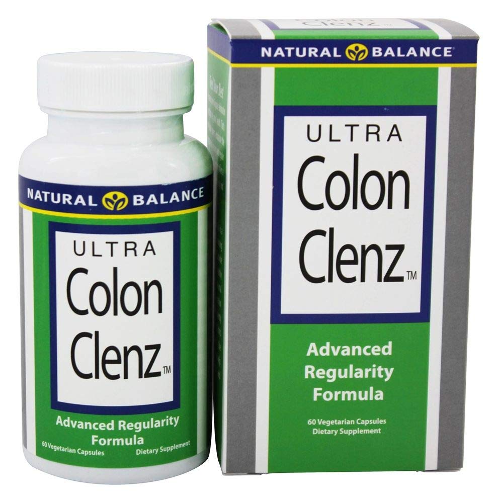 Natural Balance Ultra Colon Clenz Clenz 124; Herbal Cleansing & Regularity Formule pro noční podporu Clenz 124; 60 VegCaps, 60 Serv.