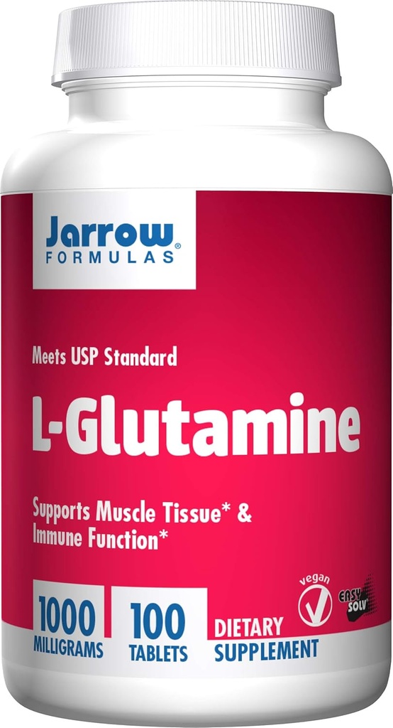 Jarrow Discredias Jarrow Descriptions Jarrow L- glutamin Tabs, podporuje svalové tkáně a imunitní funkce, 1000 mg, 100 Počet