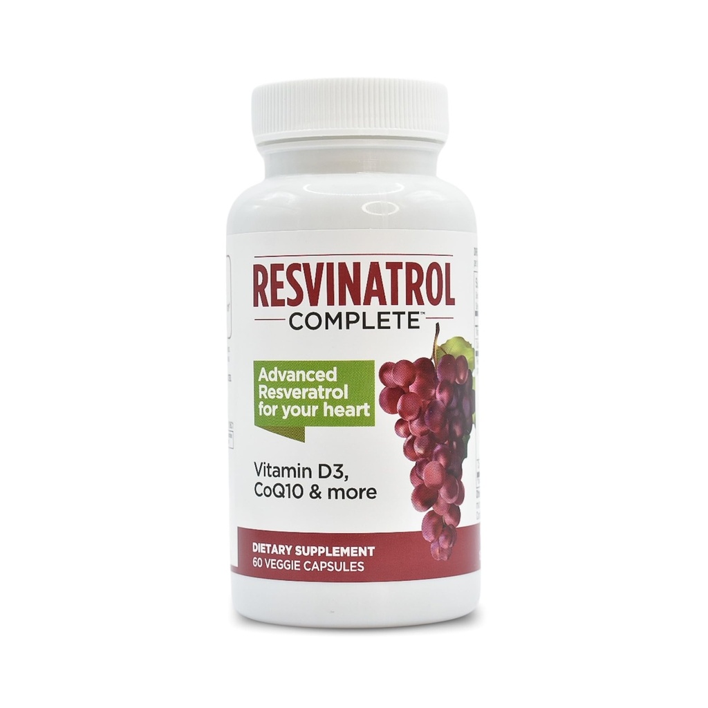 Kapsle, 60 Count- Resveratrol dodatek podporuje zdravé stárnutí, srdeční zdraví, a imunitní funkce s Quercetin, Grape Seed Extract, Vitamin D3 a CoQ10