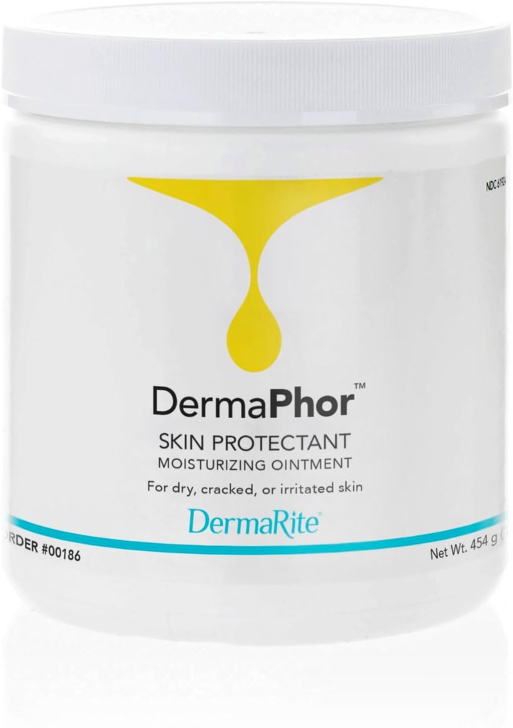 DermaRite DermaPhor protective kůže, hydratační mast - klid a štíty suché, prasklé nebo podrážděné kůže, nevonící - 16 oz. Jar, 1 Počet