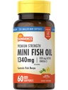 Sundance Mini Fish Oil Softgels 1340mg PHARMAN 124; 60 Počet 124; Kontroluje Rybí Burps PHARMAN 124; Premium Strength Formule s Omega33 PHARMAN 124; Natural Lemon Flavor PHARMAL 124; Non- GMO a gluten zdarma dodatek