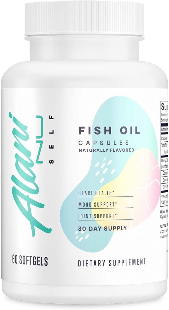 Alani Nu Omega 3 Fish Oil, 1500MG, 800mg EPA, 600mg DHA, Gluten- Free, (60 Softgels) 30 Servings