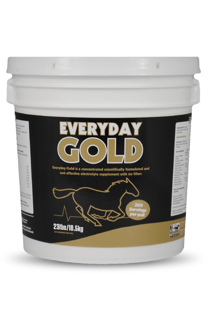 TRM Každý den Gold Electrolyte Horse dodatek pro výkon a obnovu 124; sodík, draslík, hořčík, vápník - 22 liber (10kg) - 22 liber