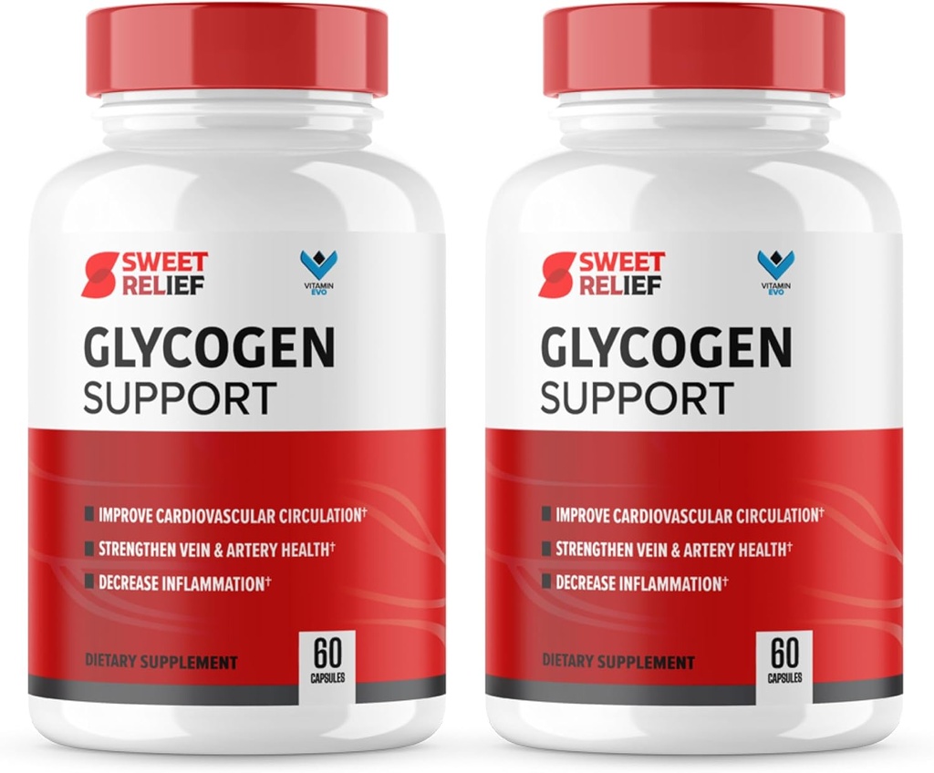 (2 Pack) Sweet Relief Glycogen Support - SweetRelief Blood Vessel Cleaner, Sweet Relief Kapsle, Advanced Formule pro celkové Wellness, Sweet Relief Recenze (120 Kapsle) 2 Měsíční dodávky