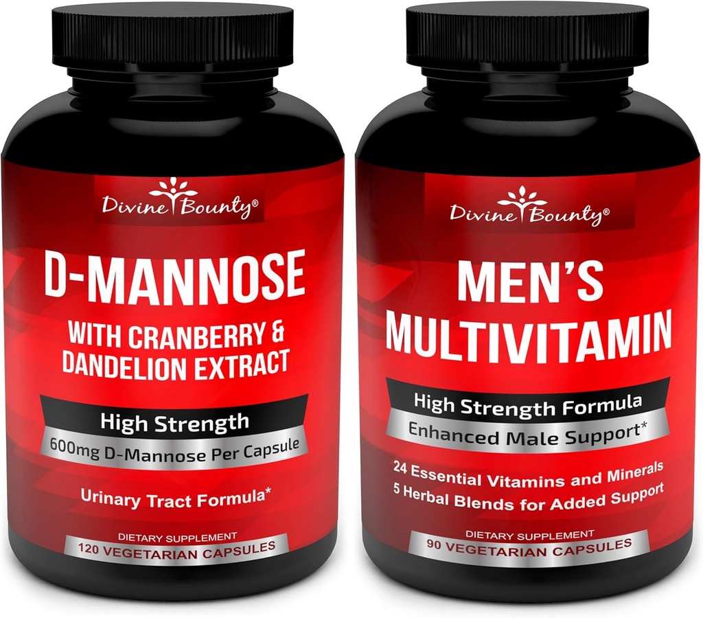 Božská Bounty D- Mannose Kapsle & Mens Multivitamin Bundle