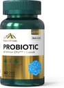 Probiotické 60 miliard CFU 124; Podporuje stravitelné a imunitní zdraví (1 Bottle- 60 Capsules- 2mo Supply) 124; Obsahuje 7 přírodních probiotických drážek CF124; Non- GMO gluten & Soy zdarma