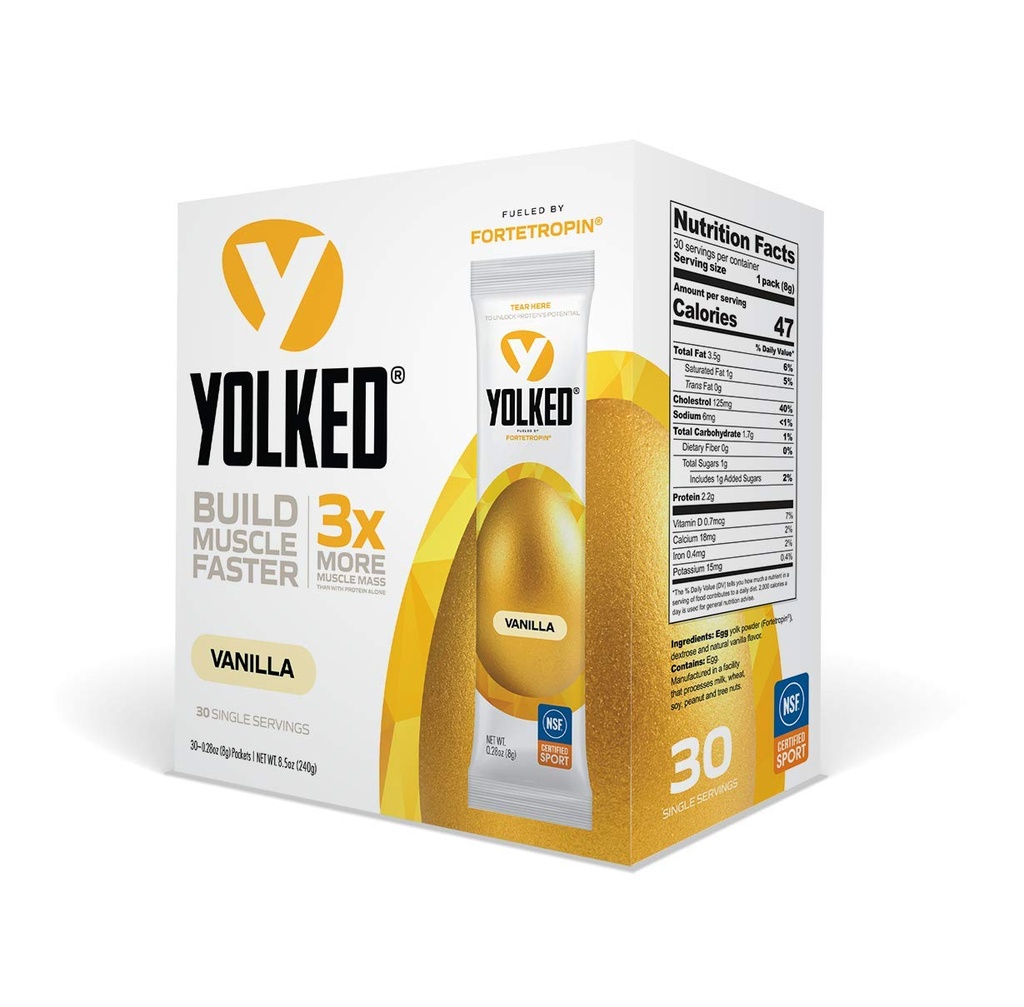 YOLKED - NSF- Certified Muscle Building Supplementary - Nápověda Zvýšení svalové hmoty, snížení svalové ztráty, a zlepšit zotavení s fortetropin, 30 Služeb
