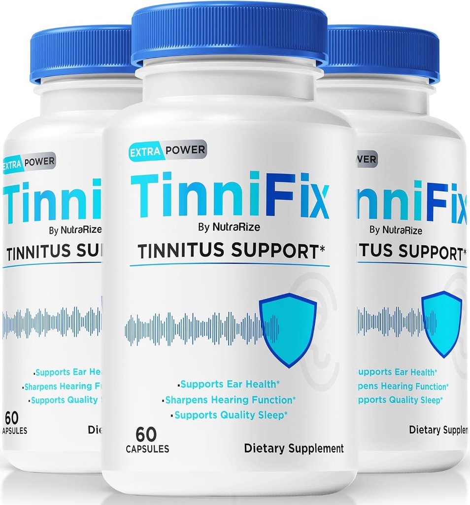 (3 Pack) Tinnifix Kapsle - Advanced Sluch Support Formule, Tinnifix pilulky pro udržení zdravého sluchu, Všechny přírodní Tinnifix pro kompletní ušní zdraví, Oficiální Tinni Fix Review (180 Kapsle)