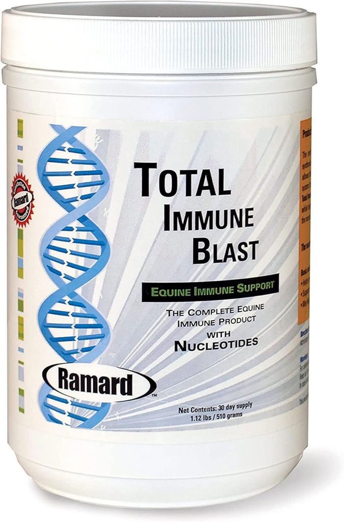 Ramard Total Imunitary Blast - Imunitní podpora koní, vitamin & prášek dodatek w / zinek, selen, Omega 3, Omega 6 & Vitamíny w / Nukleotidy, Koňský prášek & doplňky 1.12 liber. 30 dní Dodávka