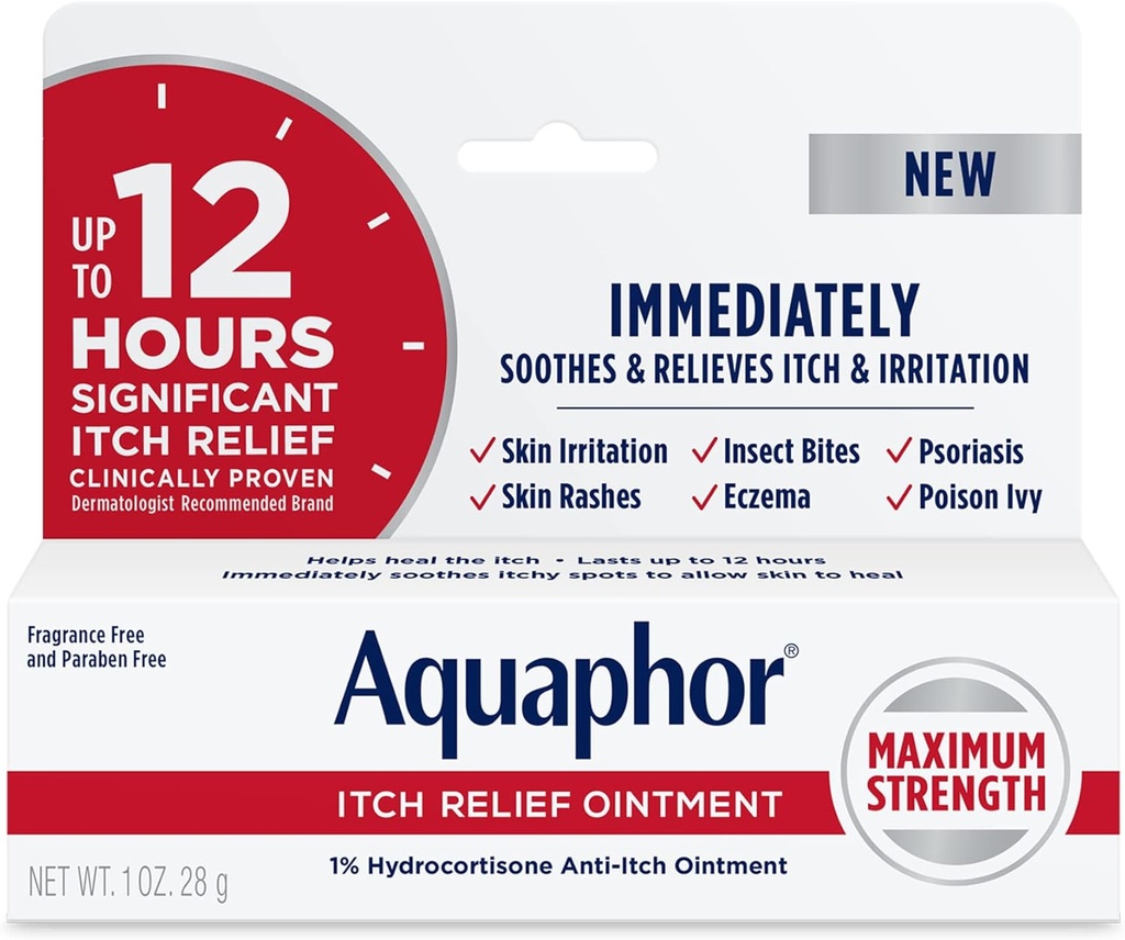 Aquafor, Itch Relief Ointment 1% Hydrokortison, 1 Ounce