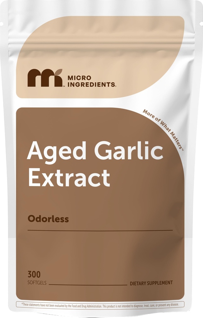 Mikro ingredience Bezcitné Česnek 7500mg per Servings, 300 Softgels CLAS124; 2 Roky staré Česnek Extrakt, Grown Allium Sativum Bulb CLAS124; Potenciální doplněk antioxidantu, imunitní podpora, a srdce zdraví