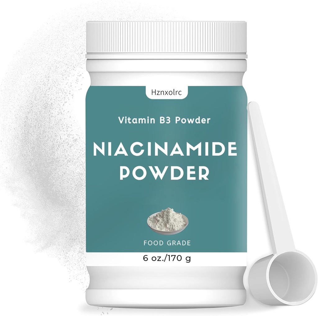 6 oz Niacinamid prášek, 100% čistý niacin prášek, Přidat do třes, šťávy a smoothies pro optimální zdraví