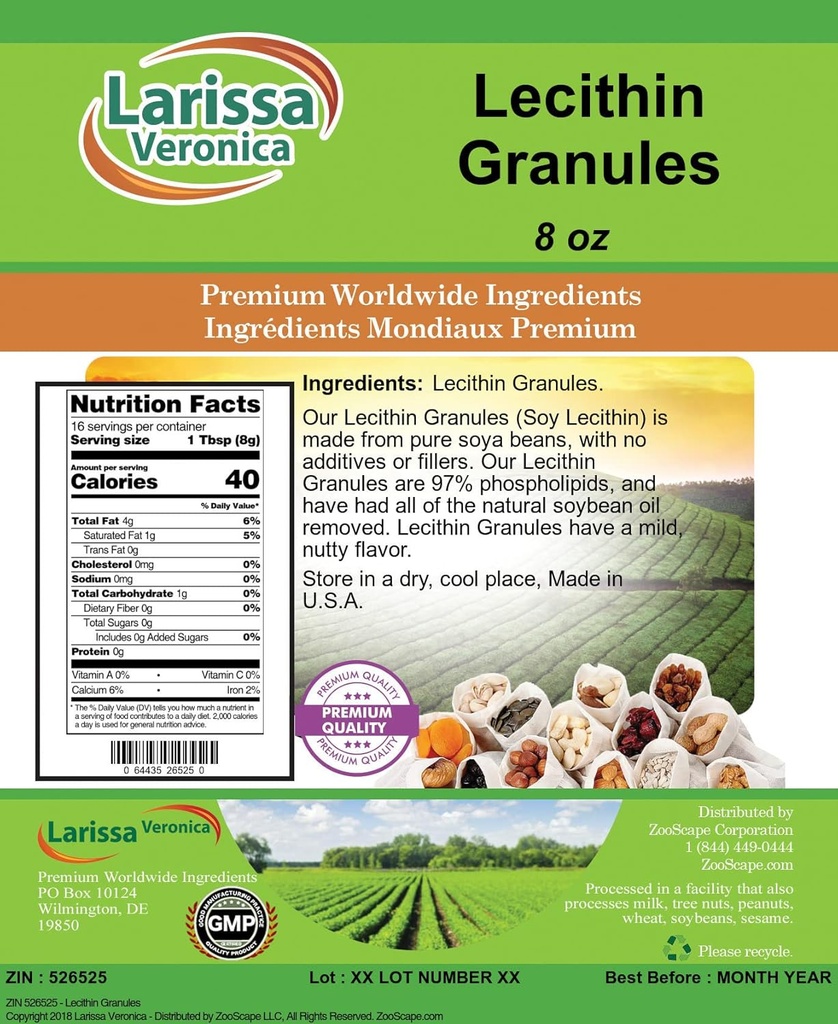 Lecithin Granules (8 oz, ZIN: 526525) - 3 balení