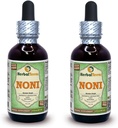 Noni (Morinda Citrofol) Glycerit, Organic Sured Fruits Alcohol- Free Liquid Extract (Značka: HerbalTerra, Proudly Made in USA) 2x2 fl.oz (2x60 ml)