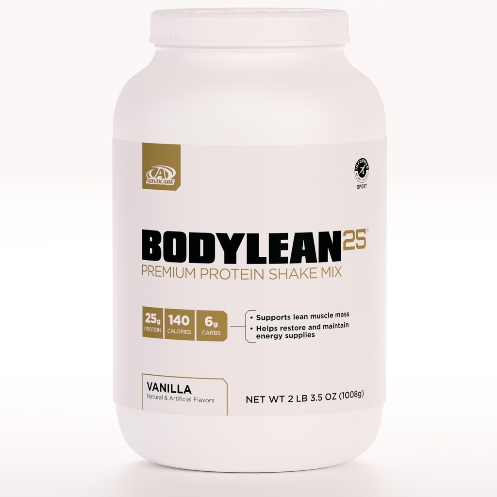 AdvoCare BodyLean25 - Proteinový prášek s izolátem syrovátkového proteinu - Podporuje budování svalů & A Lean Body - Nabízí energetickou podporu * - Vanilla, 4.5 oz