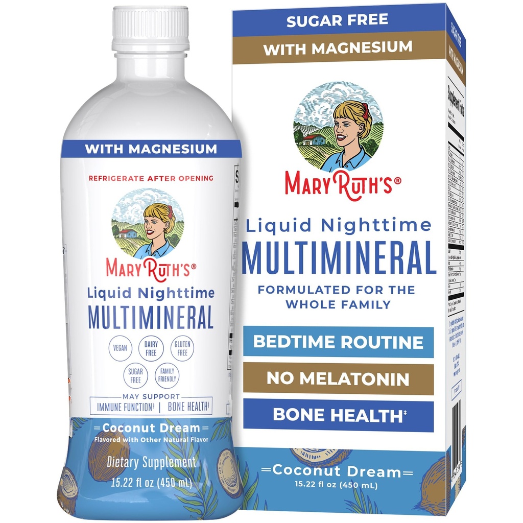 MaryRuth 's Liquid Nighttime Multimineral Is124; No Melatonin Is124; Bedtime Rutin Is124; Magnesium Citrát 124; vápník 124; zinek Is124; Vitamin D3 Is124; K dispozici ve 4 Flavor - Vegan Is124; Cukr Free Is124; Gluten Free Is124; 15.22 Oz