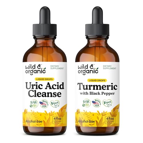 Wild & Organic Acid Cleanse Tincture 4 fl oz & Turmeric Tincture 4 fl oz