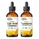 Wild & Organic Acid Cleanse Tincture 4 fl oz & Turmeric Tincture 4 fl oz
