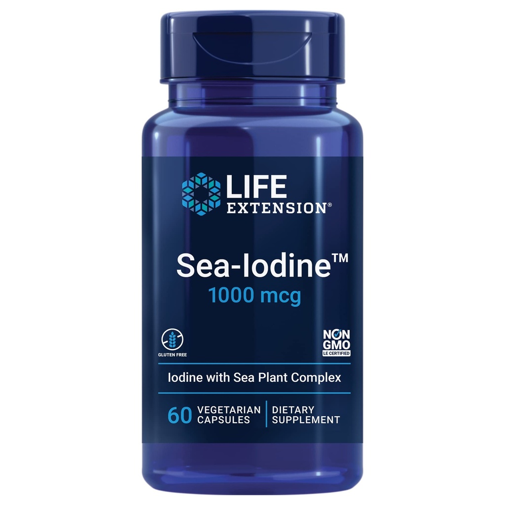 Life Extension Taurin 1000mg a Sea-jód 60 Kapsle doplněk Bundle