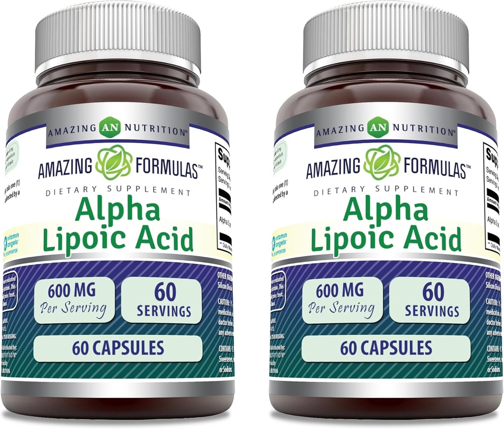 Úžasné Alpha Lipoic Acid 124; 600 Mg Per Serving Dodatek 124; Kapsle 124; Non- GMO Acid 124; Gluten Free Acid 124; Made in USA (60 Acid 124; 2 Pack)
