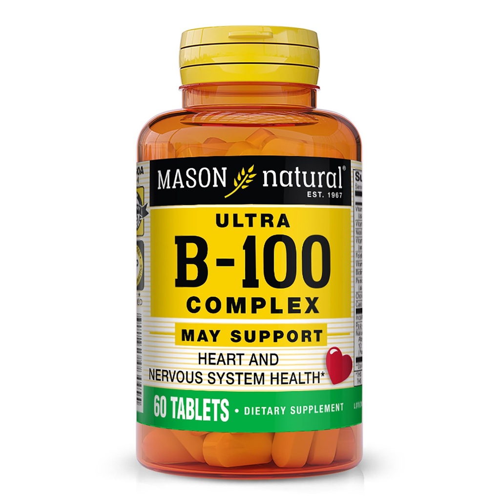 MASON NATURAL Ultra B, 100 Complex, 100, Day Supply, pro normální imunitní podporu a energetický metabolismus