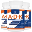 ADK doplněk vitamínu 20000 IU - vysoce potentní vitaminy A, D3 a K1 pro srdce, zdraví kostí a imunitní podporu vitamin ADK 180 Kapsle