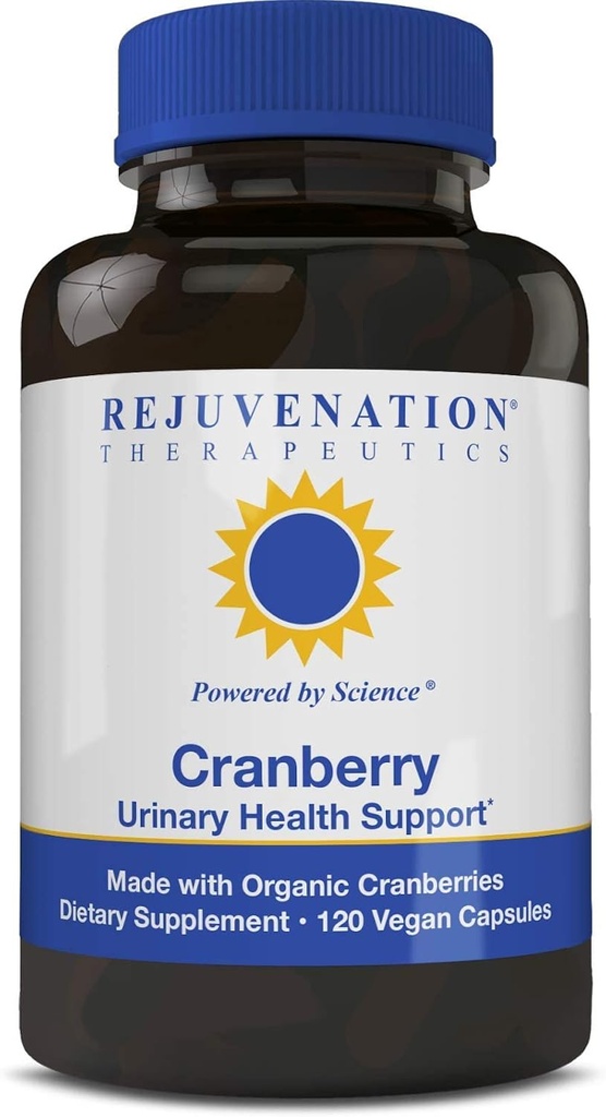 Omlazení Terapeutika Organic Cranberry 160: 1 Extrakt (45 mg PAC = 40 000 mg čerstvé Cranberry) - Nejmocnější Cranberry Extract (120 Vegan Kapsle, Sugar- Free, Soy- Free)