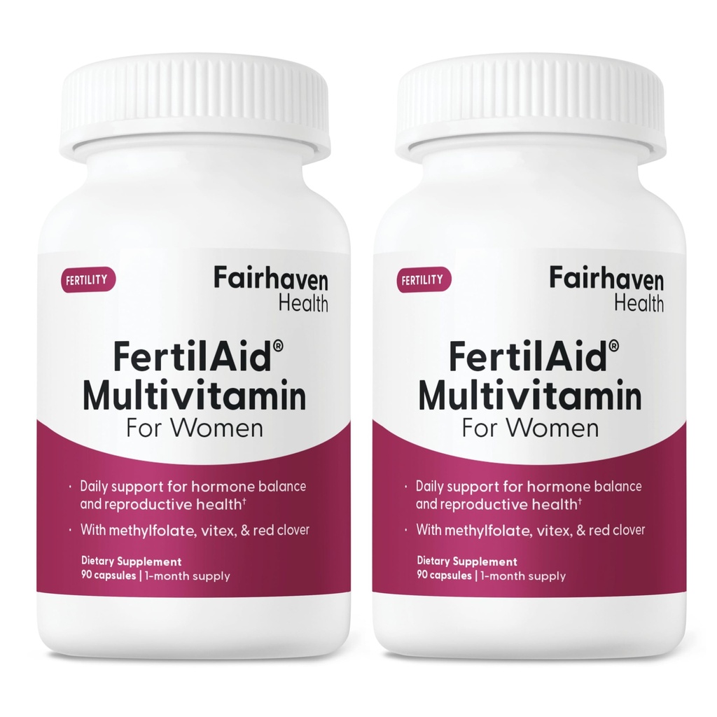 Fairhaven Health Fertilaid for Women CLAS124; Prenatální vitaminové plodnosti doplňky pro ženy CLAS124; Koncepce pro ni s Vitex a Folate CLAS124; Podpora Cycle Regularity a ovulace * CLAS124; 180 Kapsle