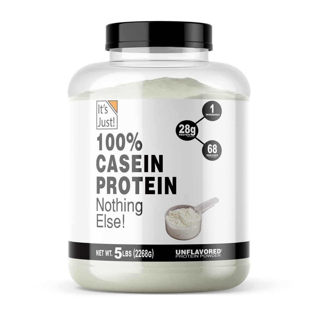 Je to jen! - 100% kasein proteinový prášek, Made in USA, No Add Flavors or Sweeteners (Neochucené, 5 liber (balení po 1))