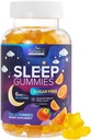 Spánkové žvejky 6 mg per serving - Cukr zdarma Melatonin Gummy dodatek pro dospělé - Přírodní nulový cukr Spící žvejka pro dospělé a děti, Oranžová ochucená, extra síla spánková podpora - 120 Žvýkačky