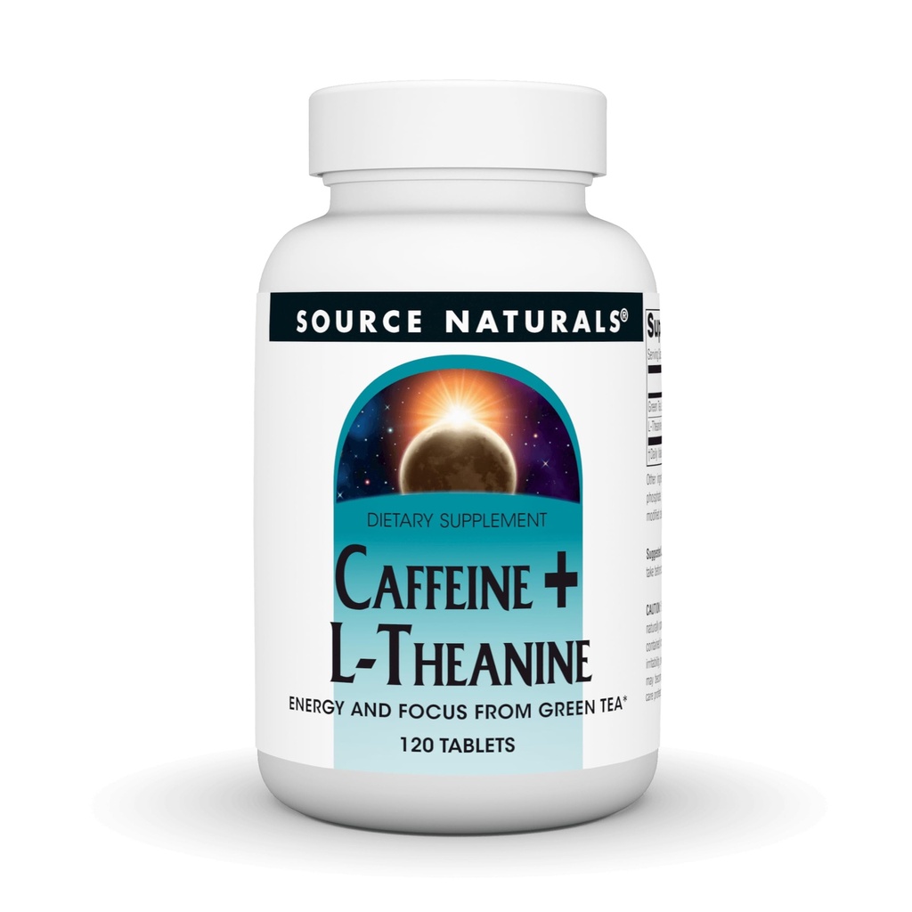 Zdroj Naturals Caffeine + L- Theanine, Energy and Focus Support from Green Tea * - 120 Tablet