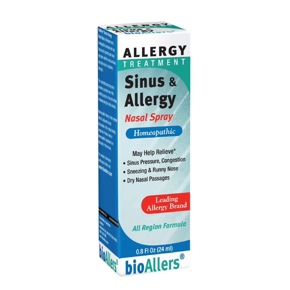 NaturalCare Homeopatické Alergie Nasal Spray by bioAllers, 1 Fl Oz Côte 124; Může pomoci zmírnit Sinus tlak, zácpa, Nucení, Runny Nose & Itchy, Watery Eyes