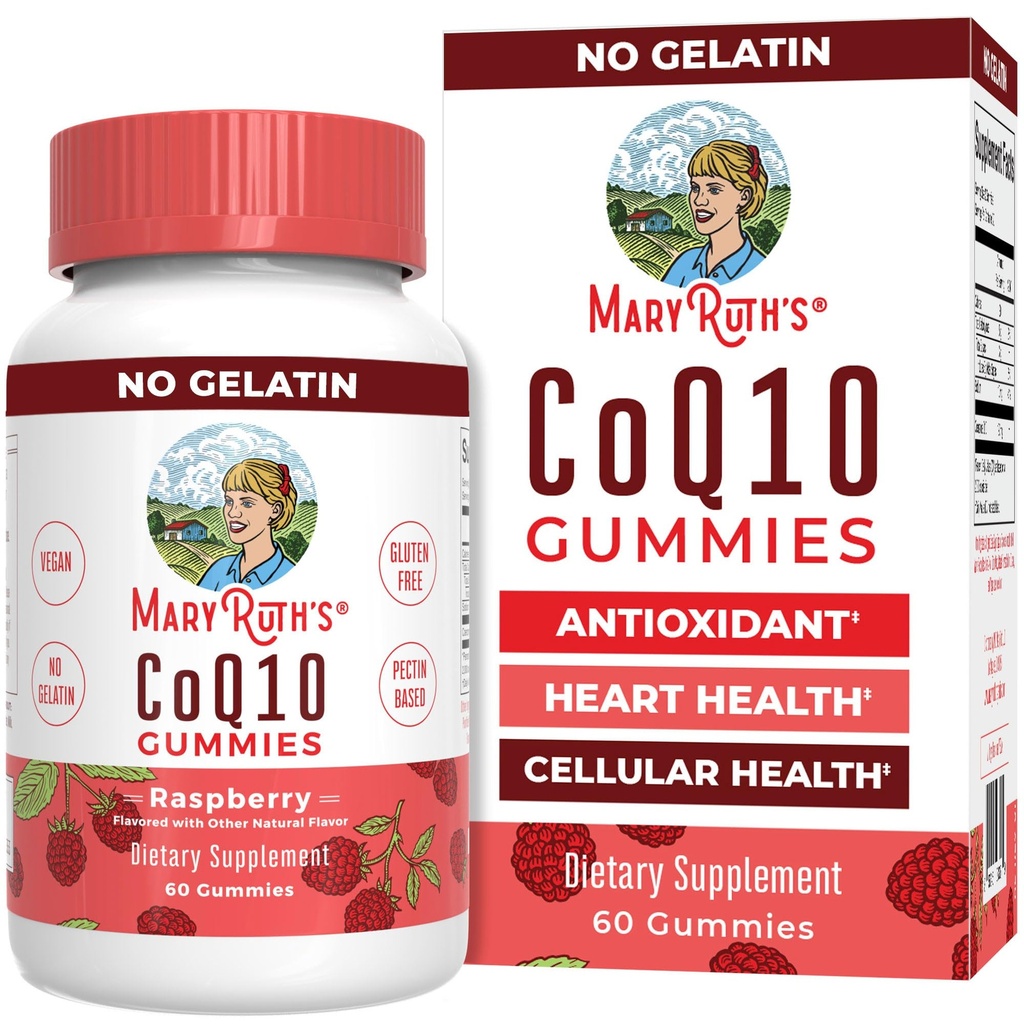 MaryRuth Organics CoQ10 Gummies CLAS124; Coenzym Q10 CLAS124; Gummy doplňky pro srdeční zdraví a buněčné zdraví CLAS124; Antioxidant CLAS124; CoQ10 120 mg CLAS124; Vegan CLAS124; Non- GMO CLAS124; gluten Free CLAS124; 60 Count CLAS124; 1 Month Supply