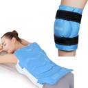 REVIX Full Back Ice Pack for Injuries Reuse Big Gel Ice Wrap for Back Pain Relief and XL Knee Ice Pack Wrap around all tire Knee After Surgery