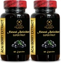 ACAI Berry Extract - acai Berry Diet Kapsle, Acai Berries Superfood, Vitamin Water Acai Blueberry, acai Berry Fruit Pills - 2 Lahve 120 Kapsle