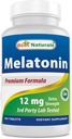 Nejlepší Naturals Melatonin 12 mg (1 rok dodávky) - Drug- Volný noční spánková pomoc - Melatonin pro spánek a relaxaci, 365 Počet (365 Počet (balení po 1))