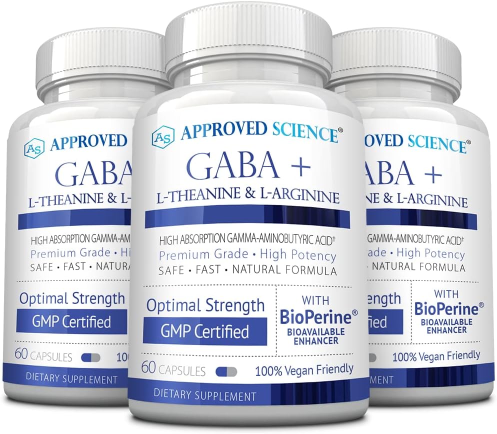 Schválená věda GABA + - Podpora klidu, zlepšení spánku, posílení nálady - GABA, L- Theanine, L- arginin, vitamin B6, BioPerine - vysoká absorpce - 180 Kapsle - Vegan