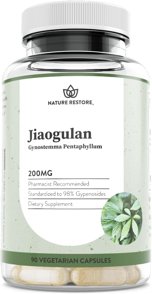 Jiaogulan Extract Dodatek, Naše Gynostemma Pentaphyllum je standardizován na 98 Procento Gypenosids, Přírodní AMPK Activator, Non GMO, Gluten Free, 90 Gynostemma Kapsle, Vegan