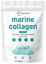 Mikro ingredience Marine Collagen Peptides Powder, 1 LB 124; Typ I Marine Collagen + Natural Protein IR 124; Wild- Catched Fish Source IR 124; Neochucené 124; Podporuje vlasy, kůže a společné zdraví 124; Pescatarian, Non-GMO