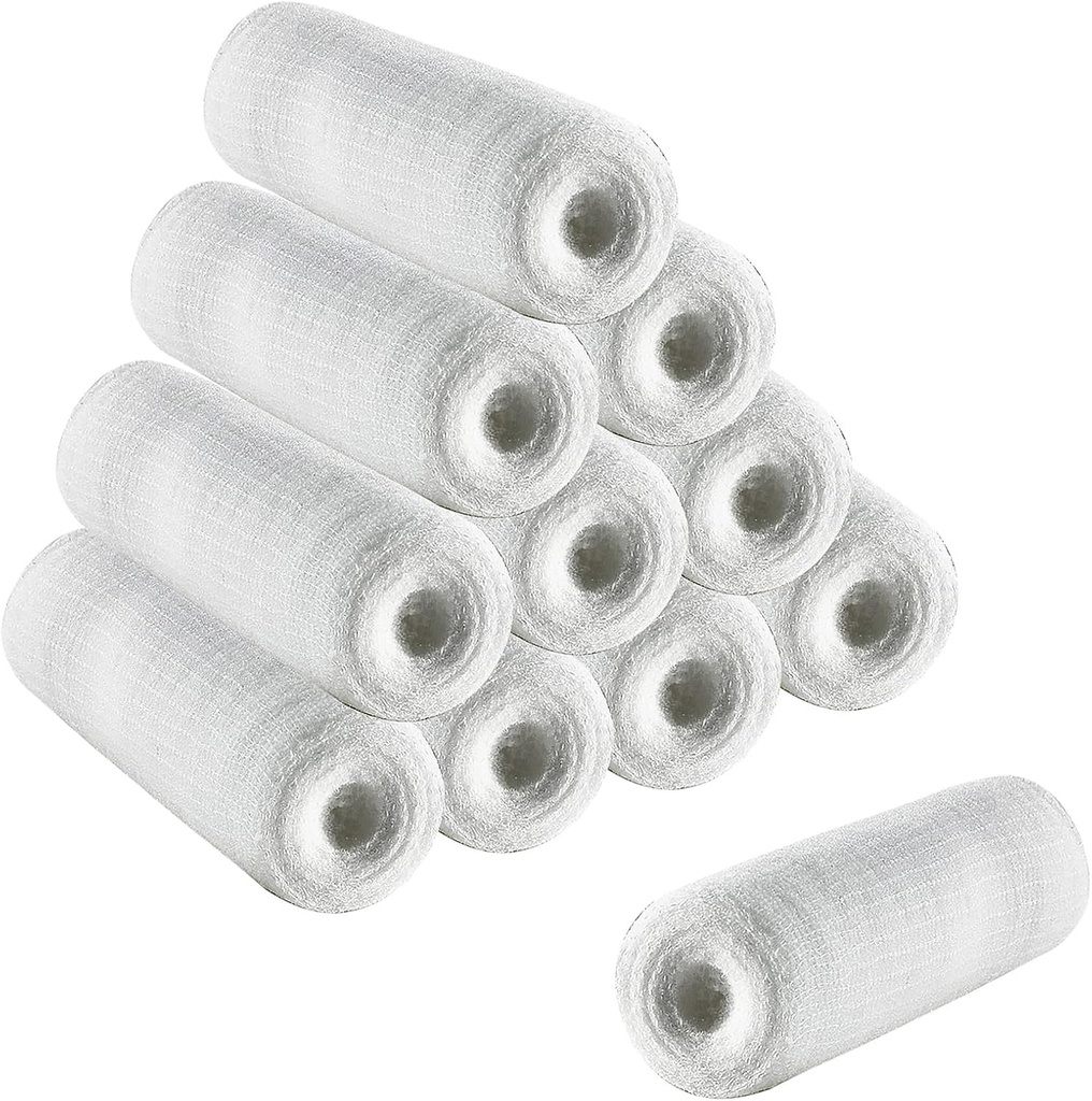 Gauze Rolls 12 Pack Stretch Obvazy Cotton mumie zábaly pro ruční oděvní kroužky & kolena 6cm x 4m