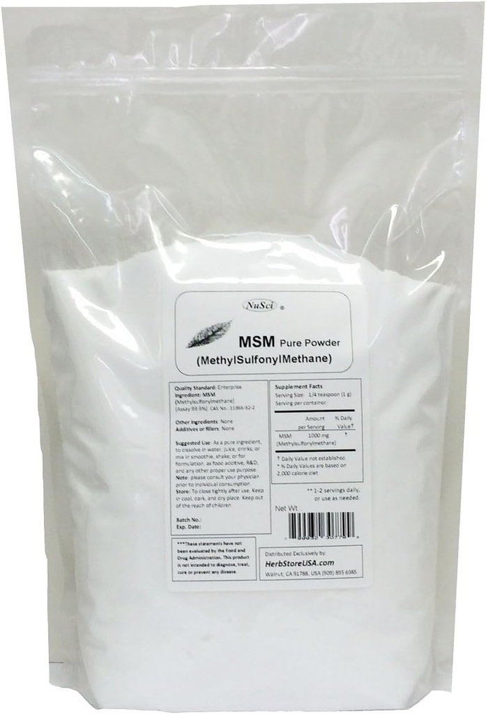 MSM (methylsulfonylmethan) čistý prášek (4000 gramů (8.8 lb))