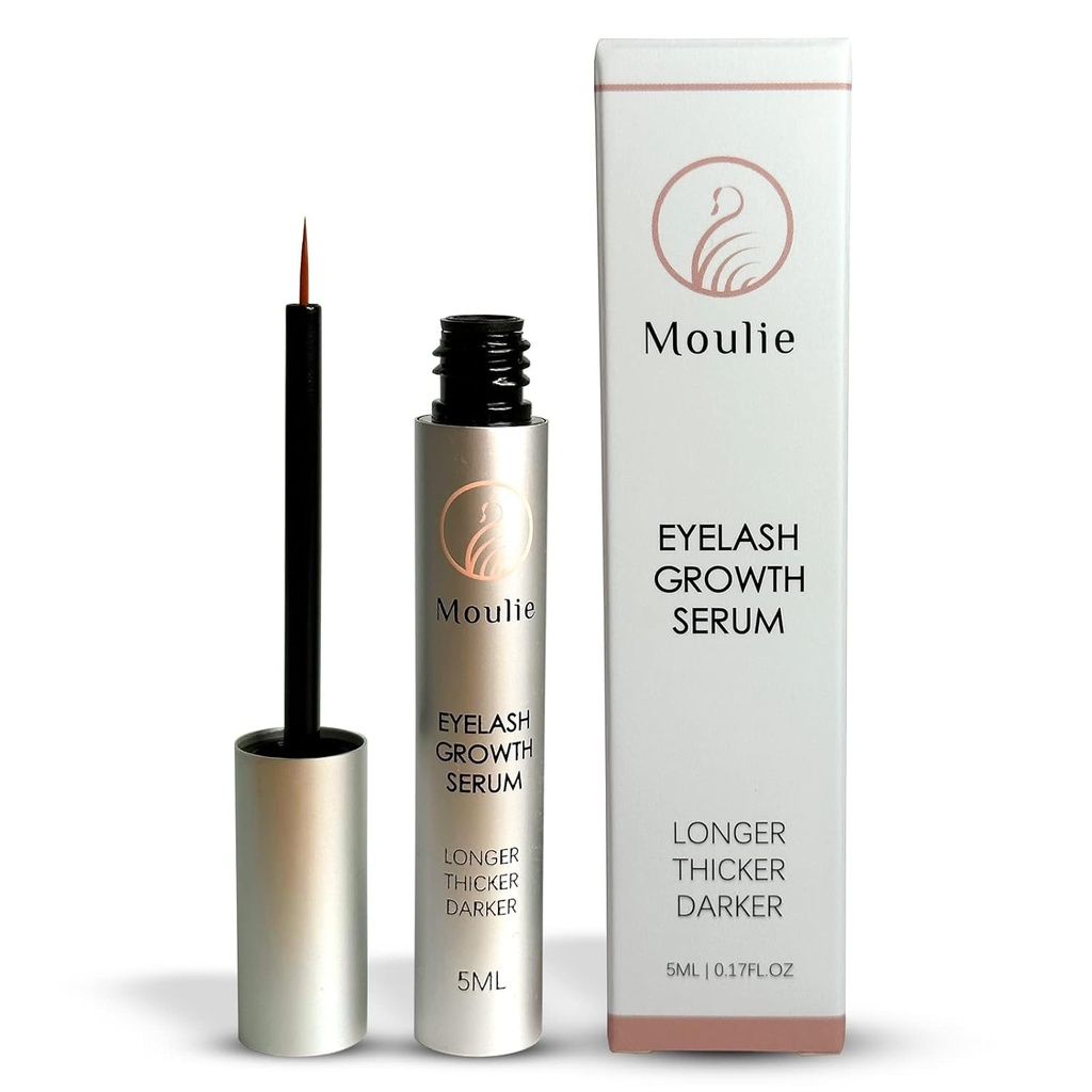 Eylash Growth Serum, Natural Organic Lash Boost & Enhancer pro delší, Fuller, & Silnější řasy & obočí (5 ml), Cruelty- Free, & Irritation- Free Formule.