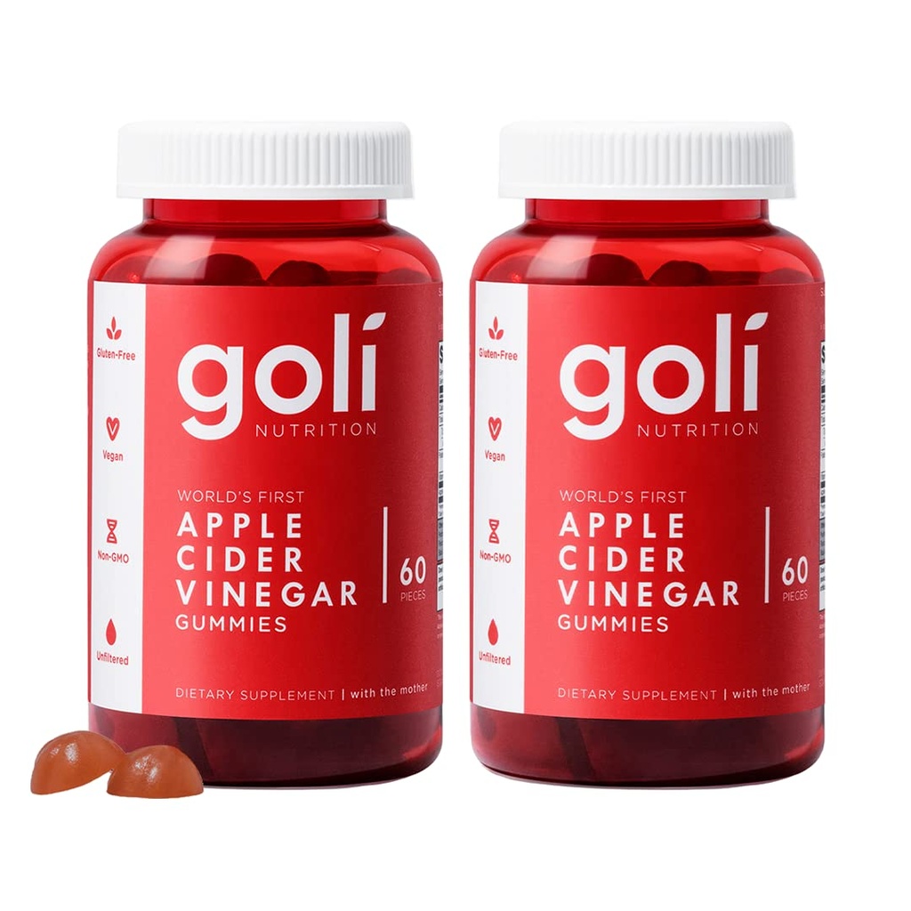 Goli Nutriční dodatek, jablečný ocet Gumový Vitamíny Nutrition, 2 balení 60 Počet